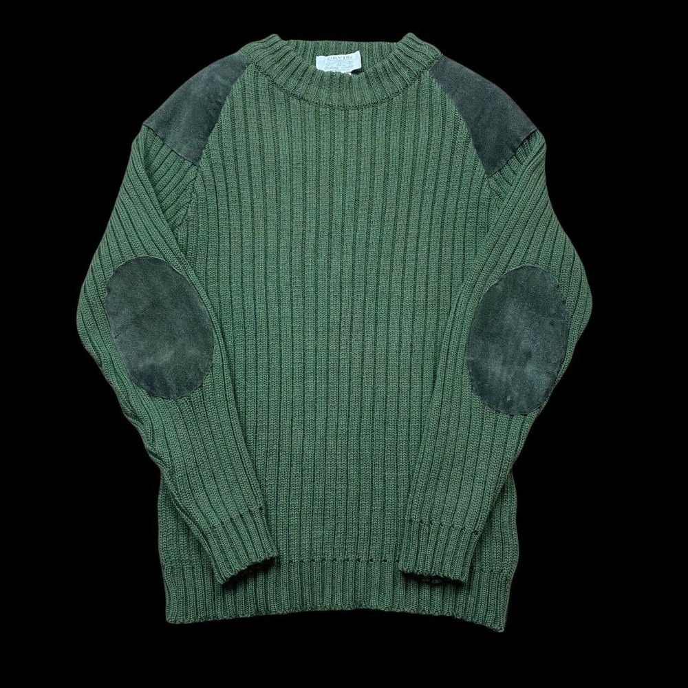 Vintage Orvis Green TightKnit Crewneck  Sweater